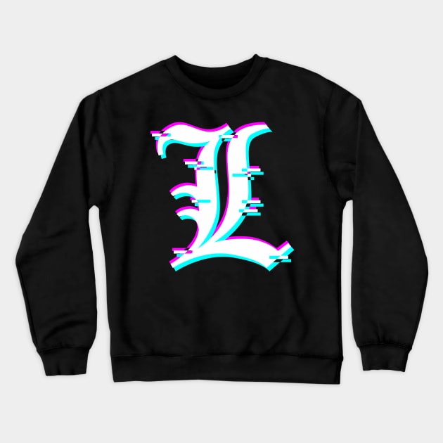 Lawliet glitch Crewneck Sweatshirt by spoilerinc